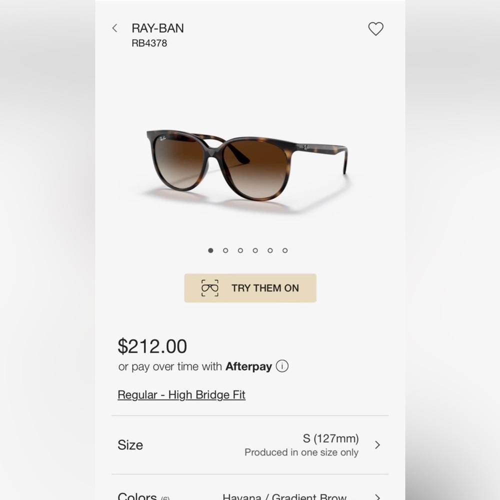 New RAY BAN HAVANA women’s sunglasses